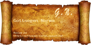 Gottsegen Norma névjegykártya
